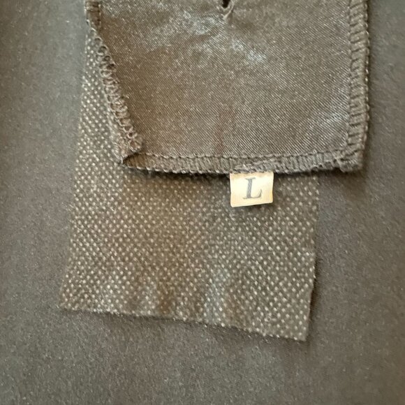 Calvin Tran Beaded Satin Blouse Top Women's Size Large Black Evening Party - Picture 8 of 11